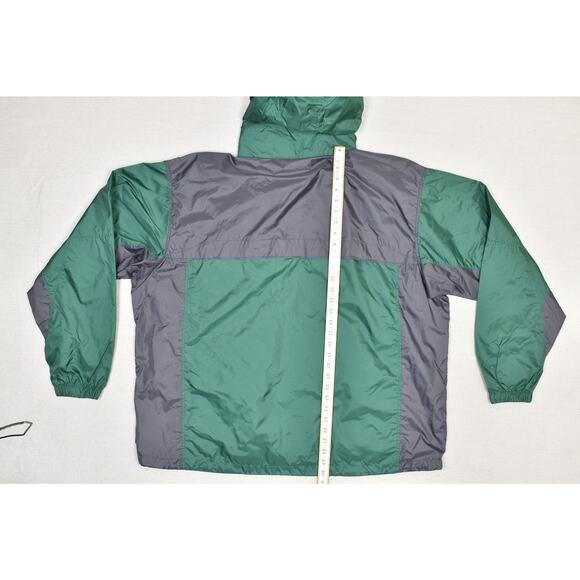 Columbia Mens Jacket Green Gray Omni-Tech Regular Size XXL Hooded - Picture 5 of 8